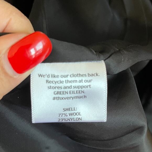 Eileen Fisher Wool Womens Cardigan Jacket Size XL Gray Lagenlook Open Front - Picture 9 of 10